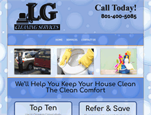 Tablet Screenshot of lgcleaningservices4u.com